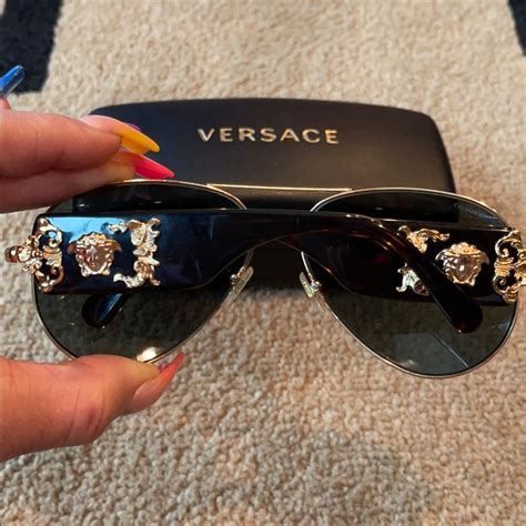 versace v logo sunglasses|unisex Versace sunglasses.